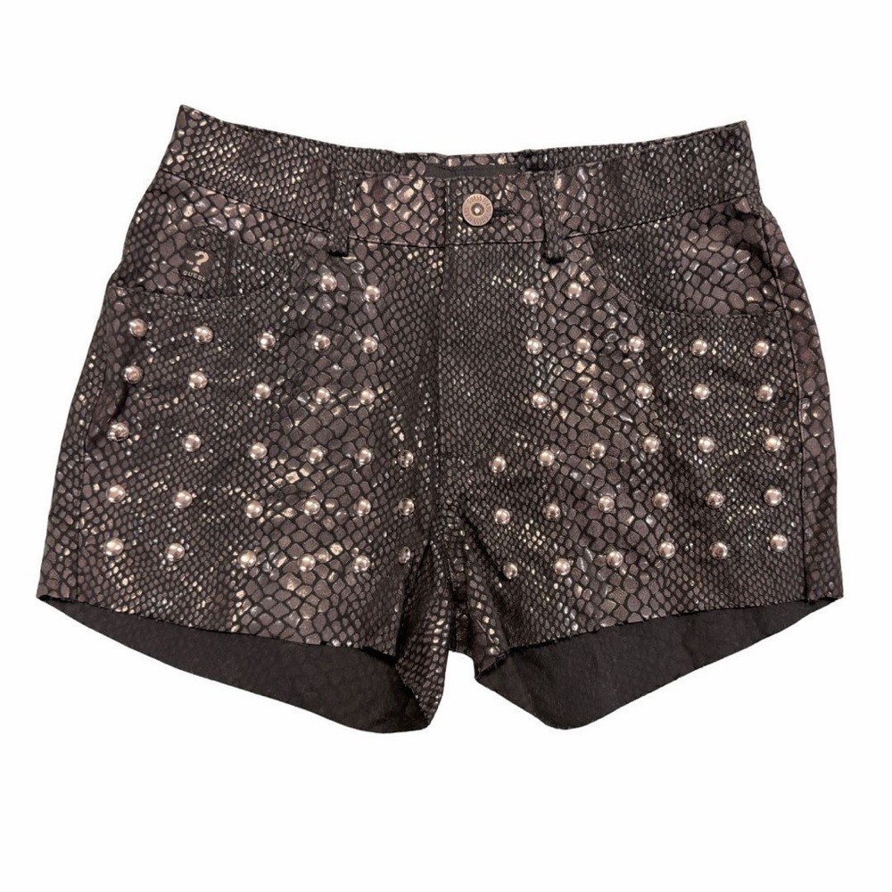 Y2K Guess Studded Snakeskin Shorts